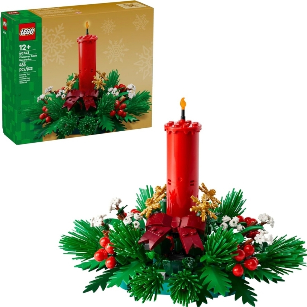 New, x2 LEGO Christmas Table Decoration, Set 40743, 433 Pieces